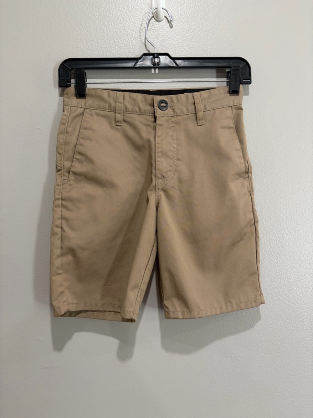 Volcom Kids Flat Front Tan Chino Shorts